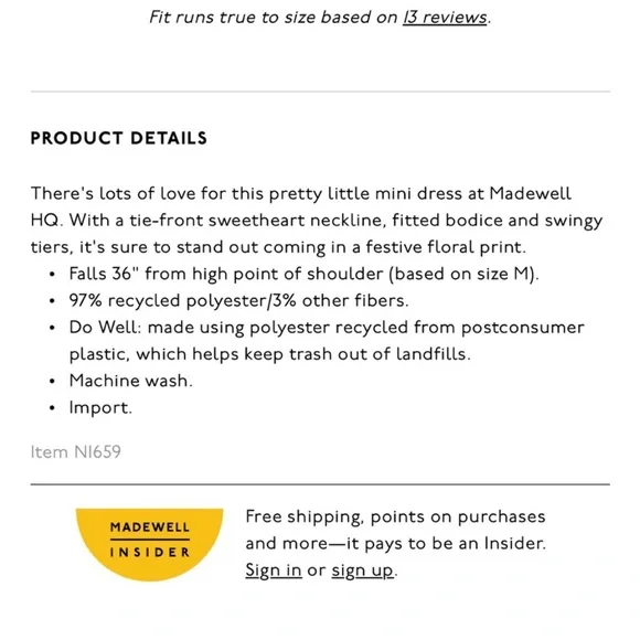 Madewell Amalia tiered chiffon mini dress in pampas blooms floral metallic print - Picture 4 of 9